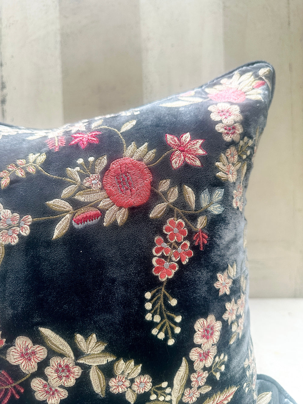 Indigo Liza Velvet Pillow