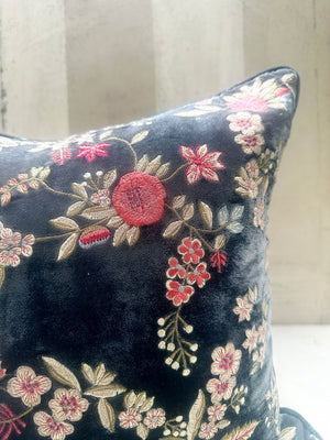 Indigo Liza Velvet Pillow