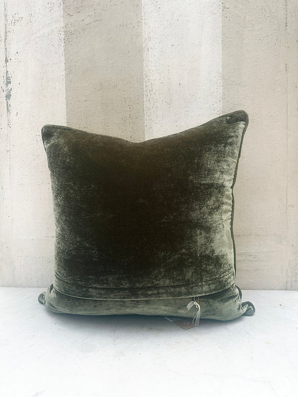 Green Jamila Velvet Pillow