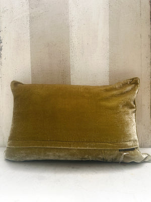Silver Green Tuileries Velvet Pillow