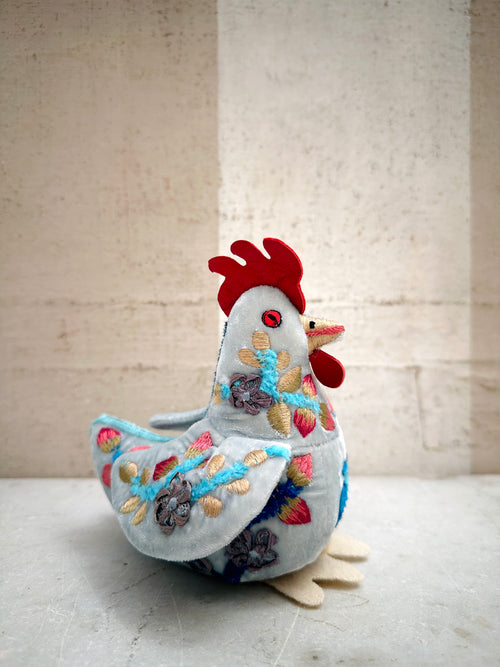 Embroidered Velvet Chicken