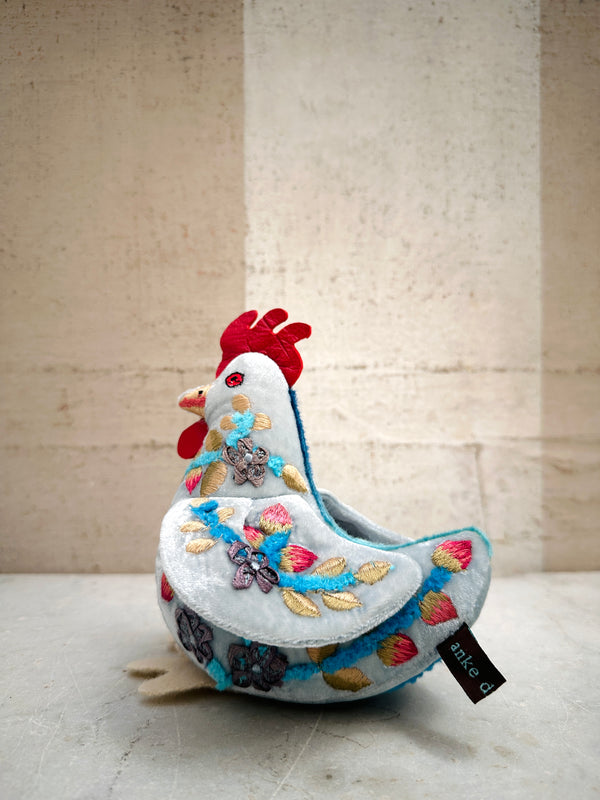 Embroidered Velvet Chicken
