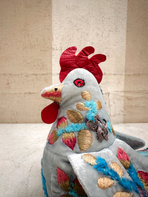 Embroidered Velvet Chicken