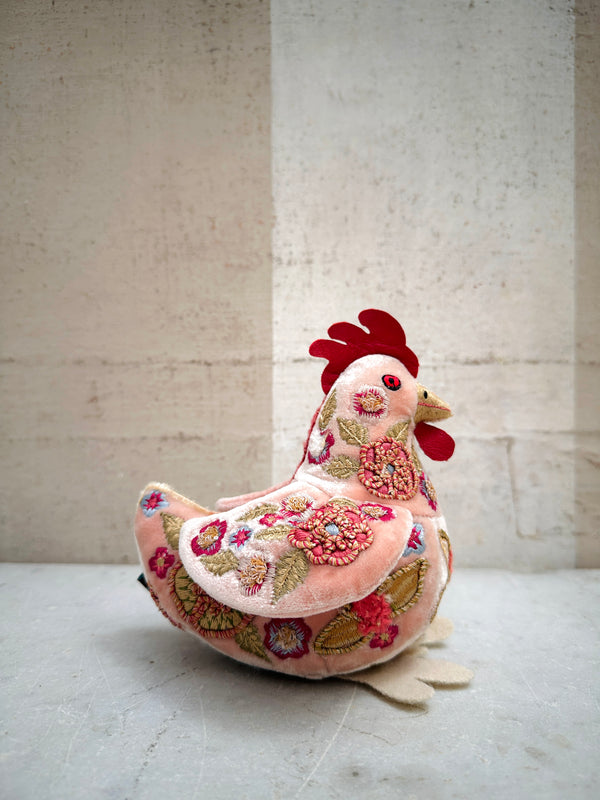 Embroidered Velvet Chicken