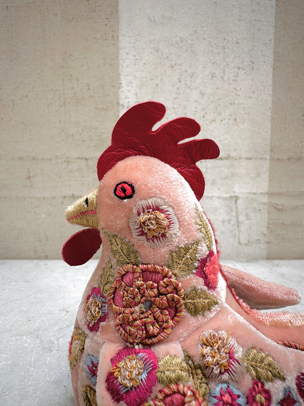 Embroidered Velvet Chicken