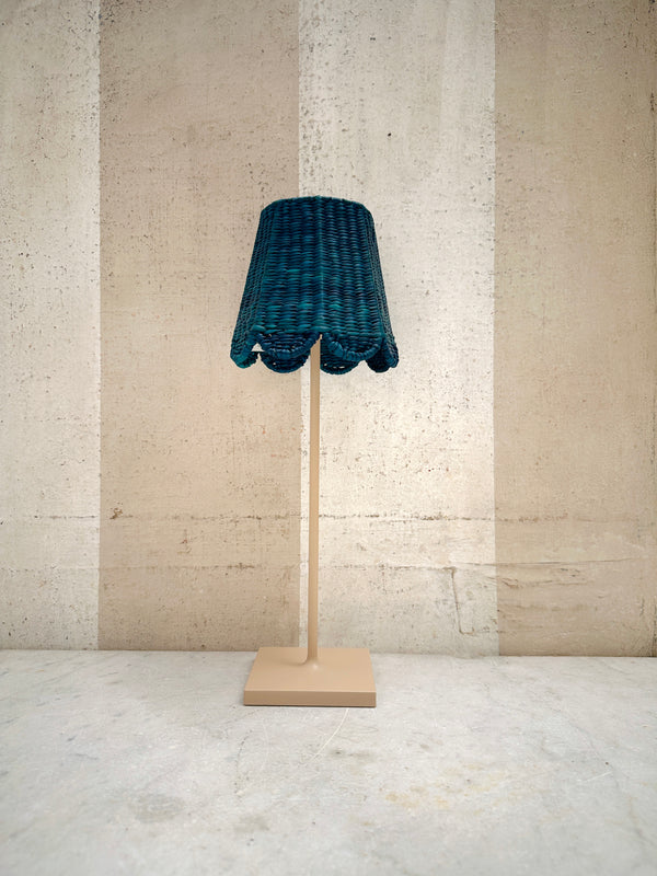 Blue Scalloped Poldina Shade