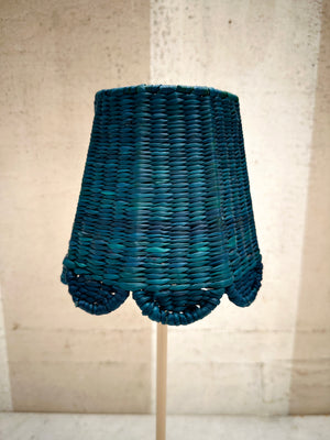 Blue Scalloped Poldina Shade