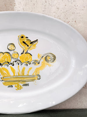 Oiseau Oval Plate