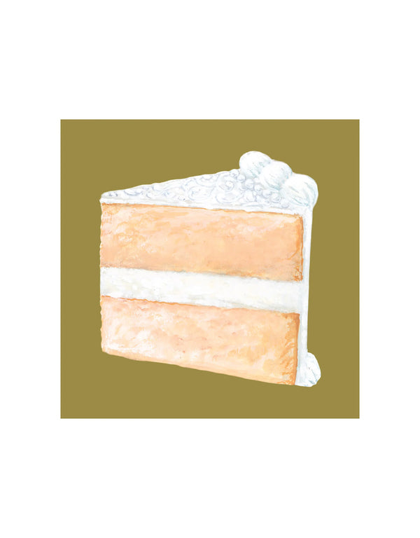 Sliced Cake Cocktail Napkins