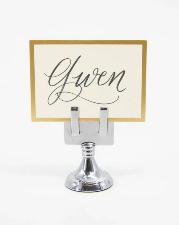 Chrome Place Card Holder