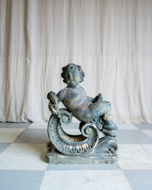 Antique Concrete Angel