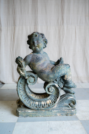 Antique Concrete Angel