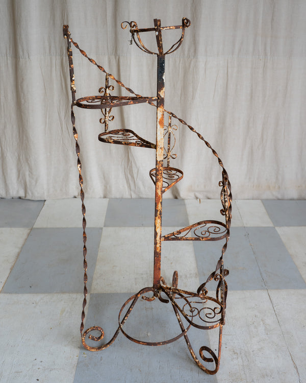 Antoinette Spiral Iron Plant Stand