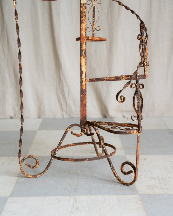 Antoinette Spiral Iron Plant Stand