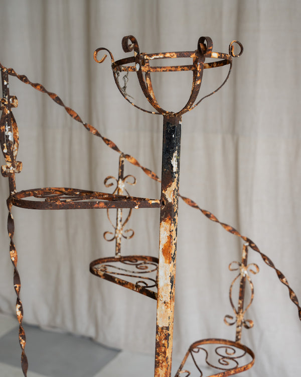 Antoinette Spiral Iron Plant Stand