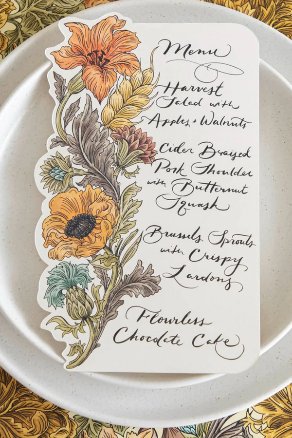 Autumn Acanthus Table Cards