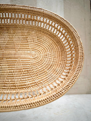Oval Rattan Tray