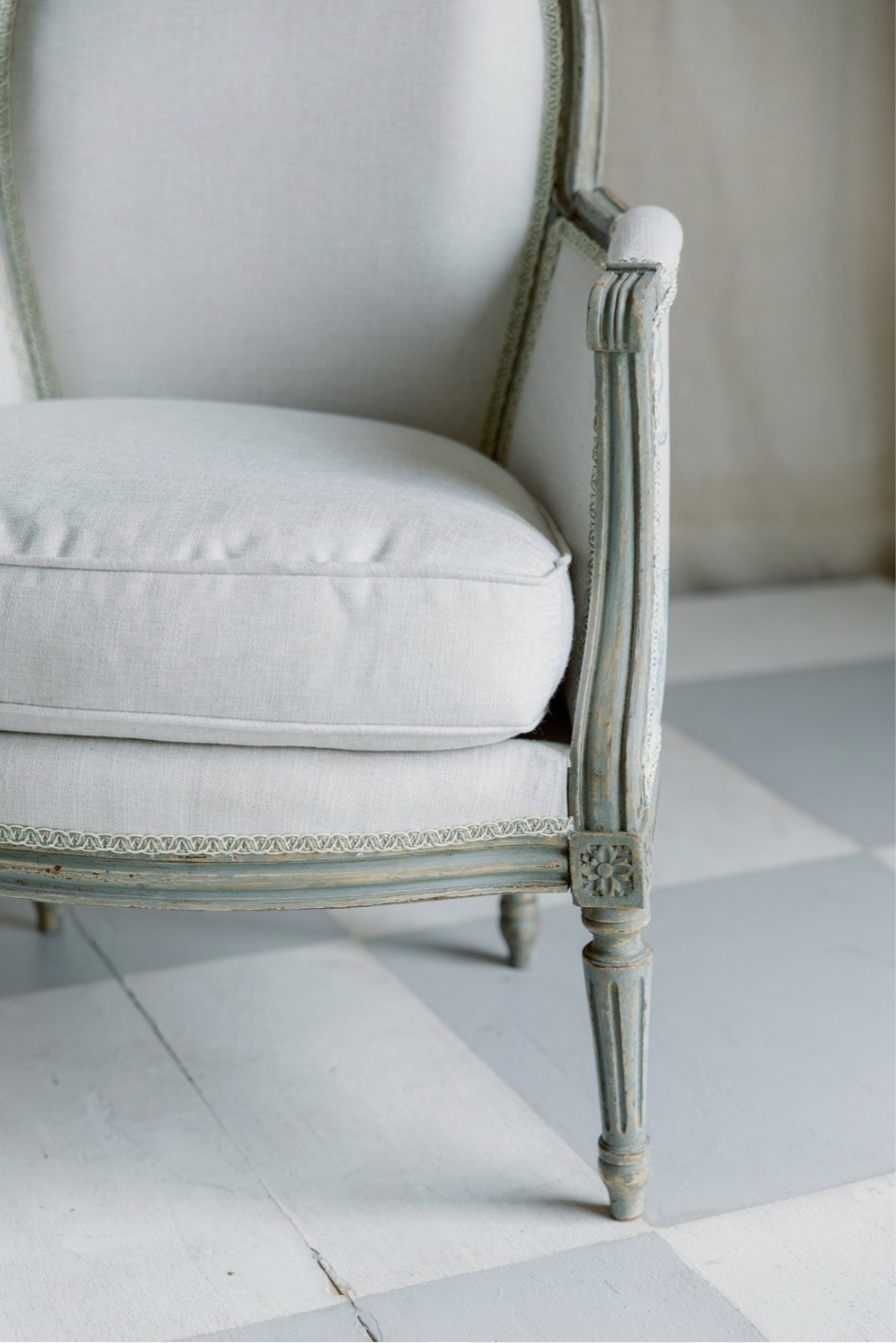 Bergere Antique Swedish Chair