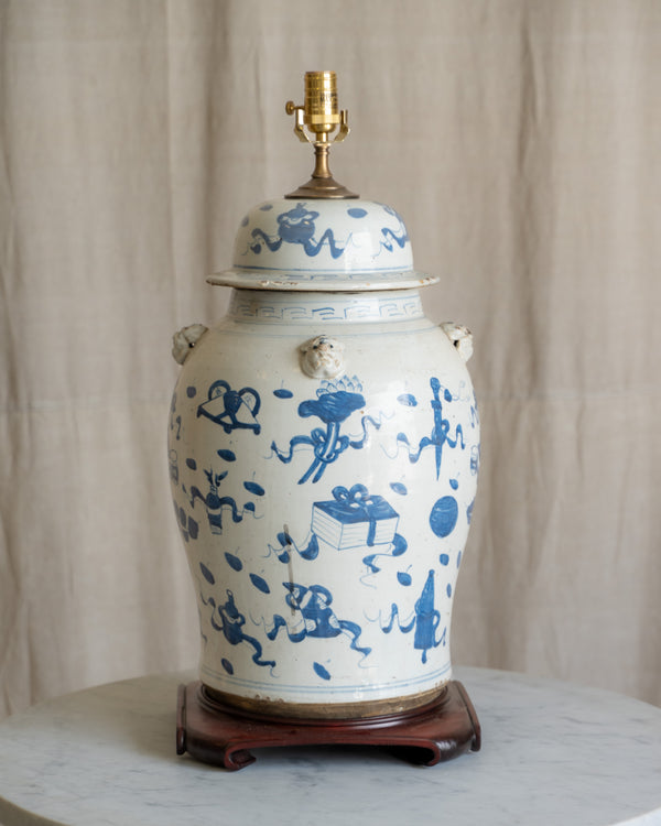 Dynasty Bleu Jar Lamp