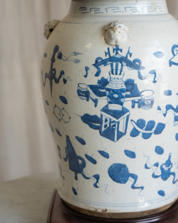 Dynasty Bleu Jar Lamp