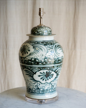 Azure Blossom Jar Lamp