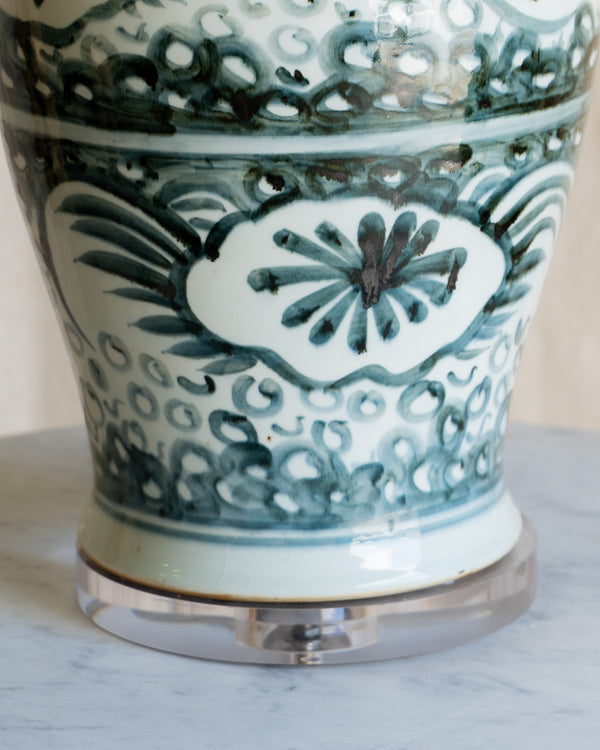 Azure Blossom Jar Lamp