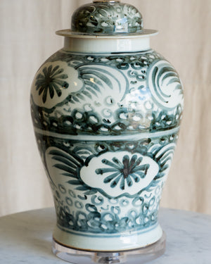 Azure Blossom Jar Lamp