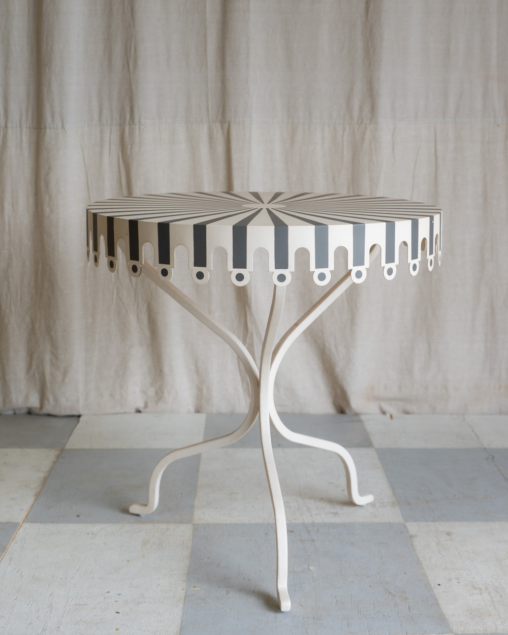Bradford Striped Metal Side Table