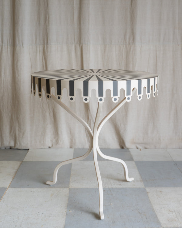 Bradford Striped Metal Side Table