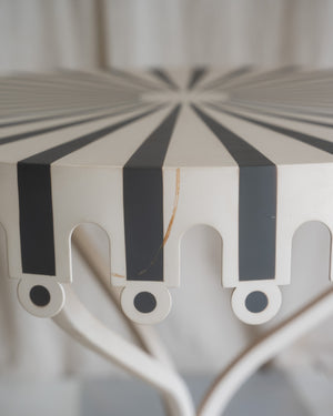 Bradford Striped Metal Side Table