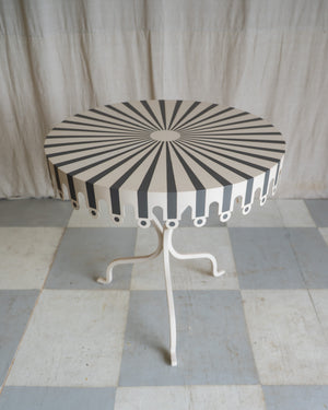 Bradford Striped Metal Side Table