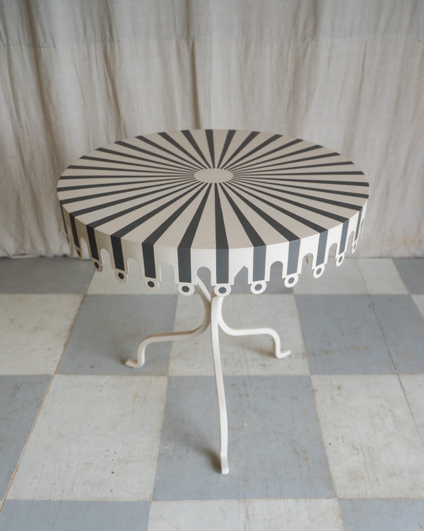 Bradford Striped Metal Side Table