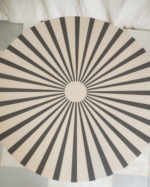 Bradford Striped Metal Side Table