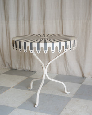 Bradford Striped Metal Side Table