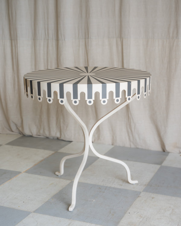 Bradford Striped Metal Side Table