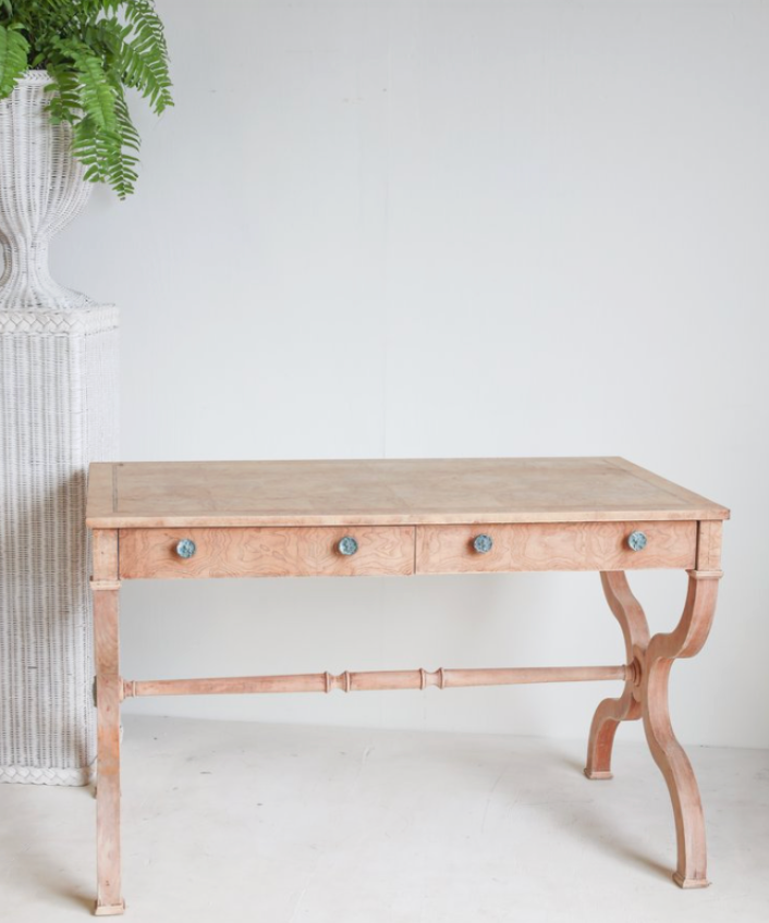 Vintage Breno Burlwood Desk