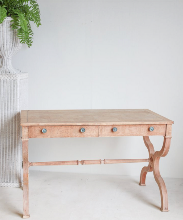 Vintage Breno Burlwood Desk