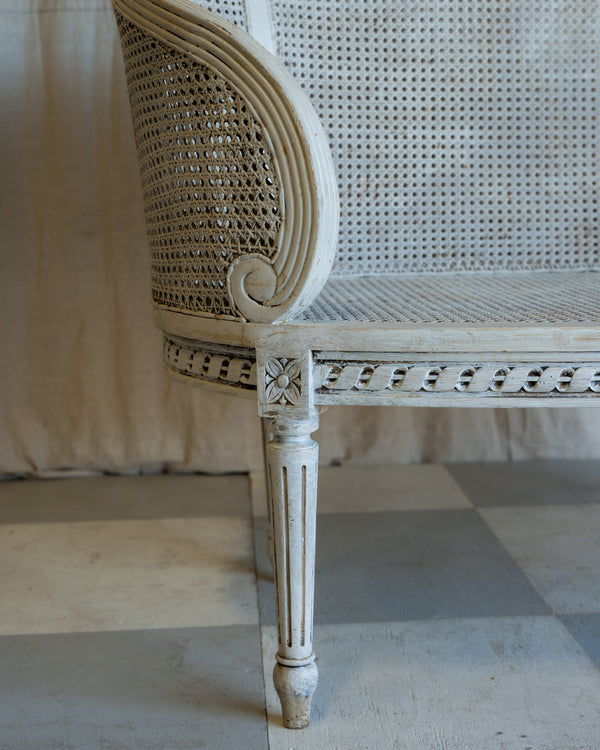 Vintage Élodie Cane Love Seat
