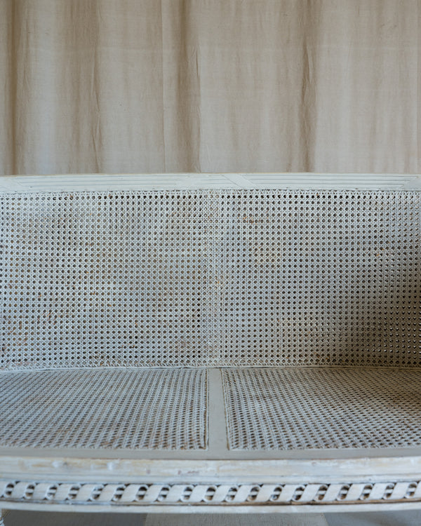 Vintage Élodie Cane Love Seat