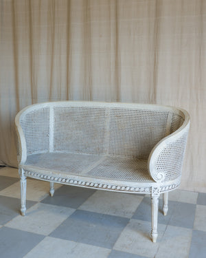 Vintage Élodie Cane Love Seat