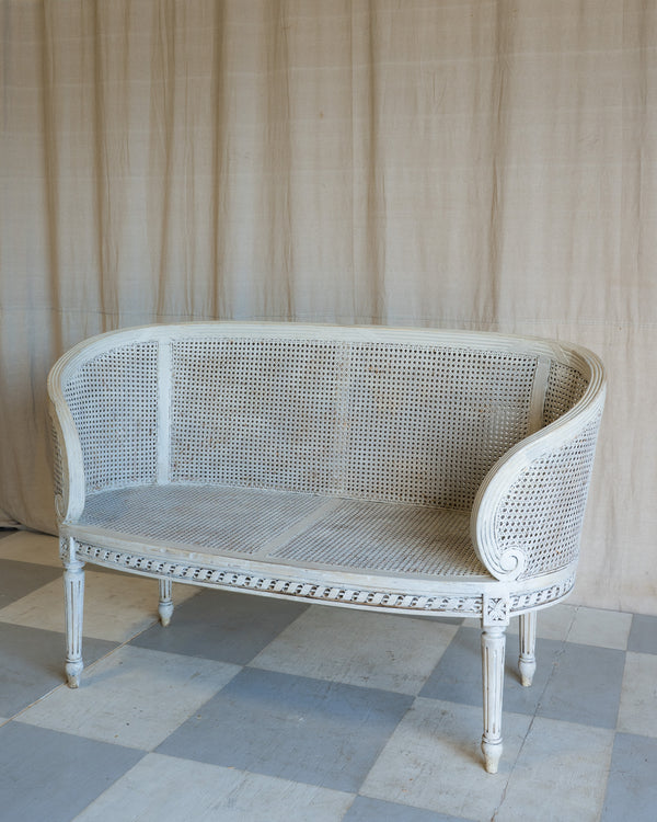 Vintage Élodie Cane Love Seat
