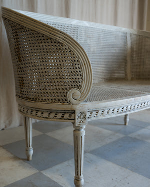 Vintage Élodie Cane Love Seat