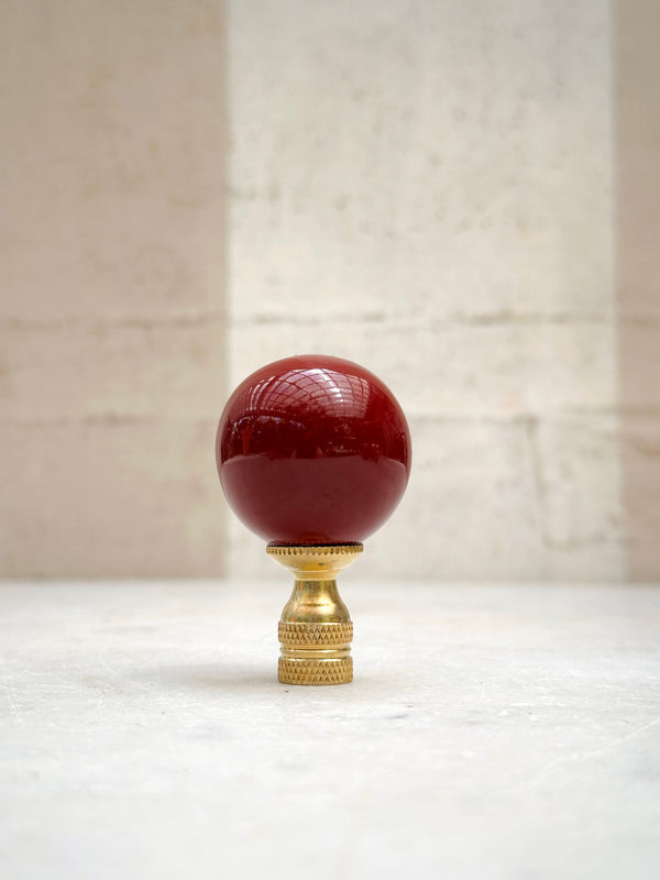 Vermilion Porcelain Finial