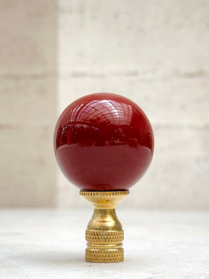 Vermilion Porcelain Finial