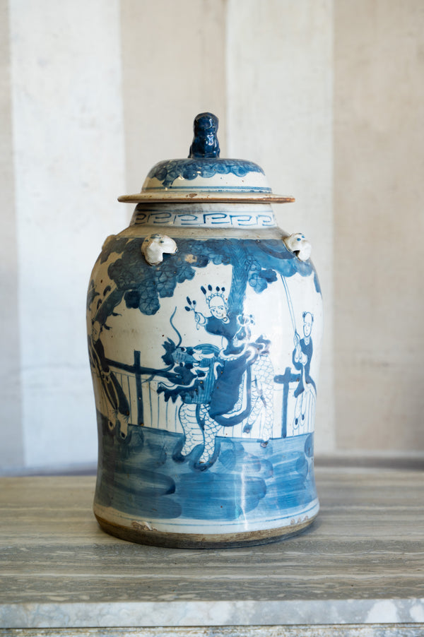 Temple Lion Ginger Jar