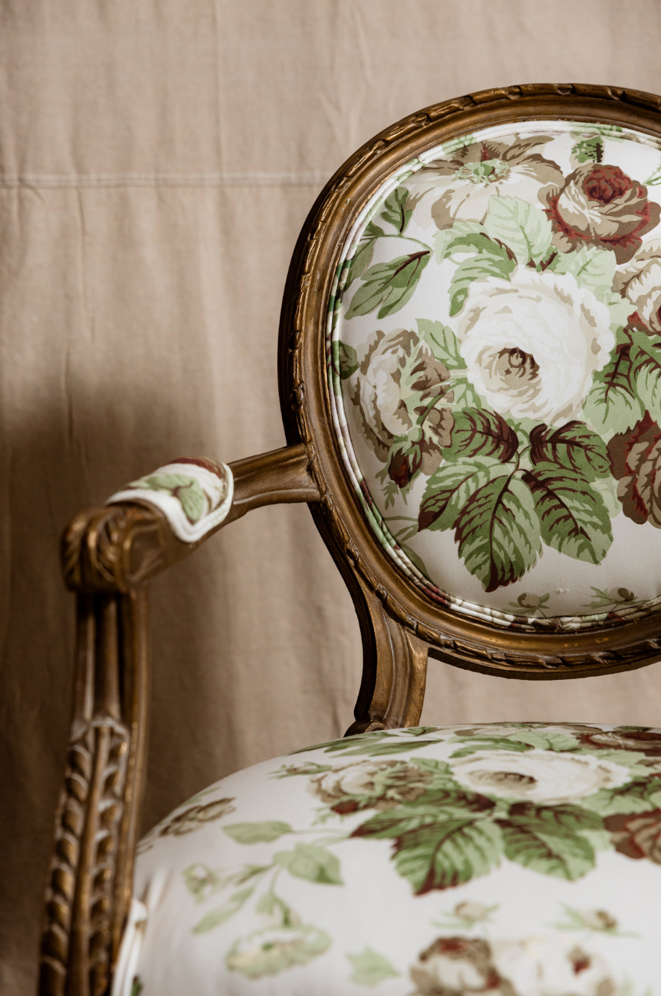 Maeve Antique Carved Louis Philippe Chair