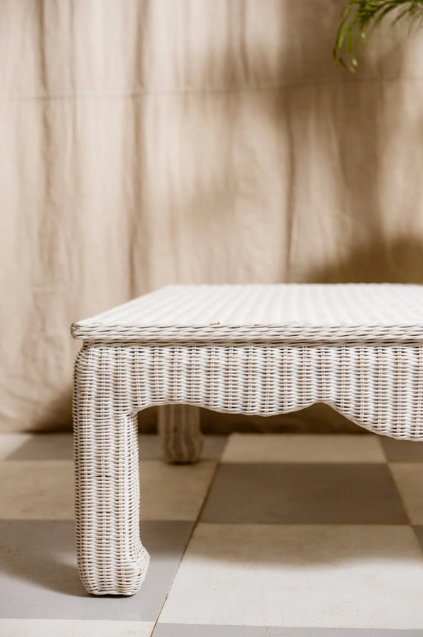 Sandy Wicker Coffee Table