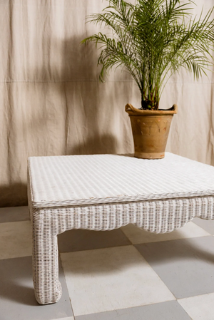 Sandy Wicker Coffee Table