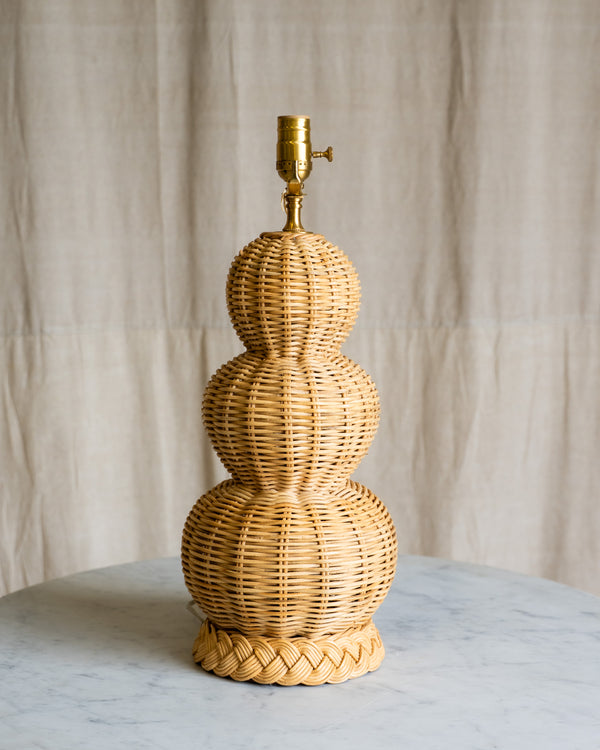 Sienna Wicker Gourd Lamp