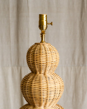 Sienna Wicker Gourd Lamp